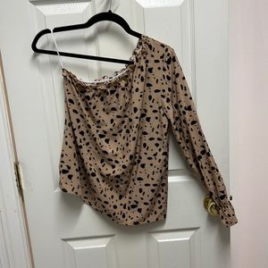 One sleeve animal print top. Size small.
